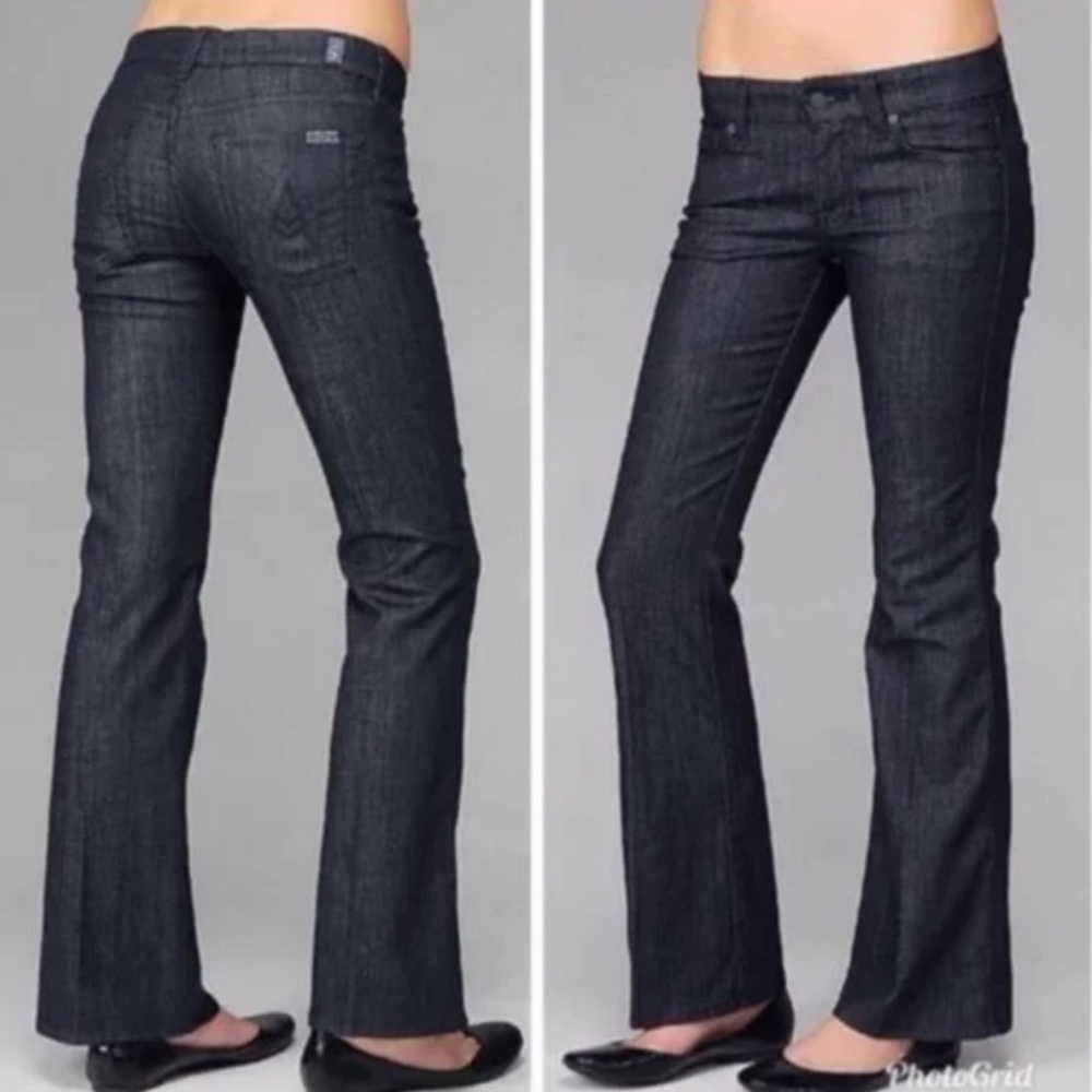 7 For All Mankind Lexie Petite Dark Wash Bootcut A Pocket Jeans